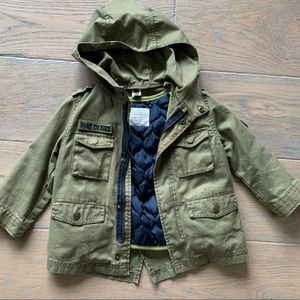 Zara Baby Boy Hooded Army Jacket (size 2/3 yrs)